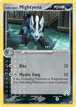 Team Aqua's Mightyena Team Magma vs Team Aqua card