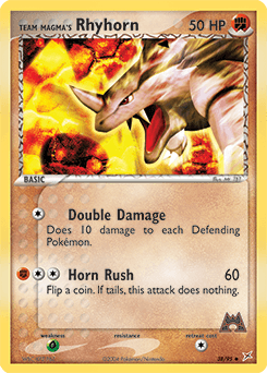 Team Magma's Rhyhorn Team Magma vs Team Aqua card