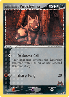 Team Magma's Poochyena Team Magma vs Team Aqua card