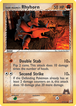 Team Magma's Rhyhorn Team Magma vs Team Aqua card