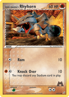 Team Magma's Rhyhorn Team Magma vs Team Aqua card