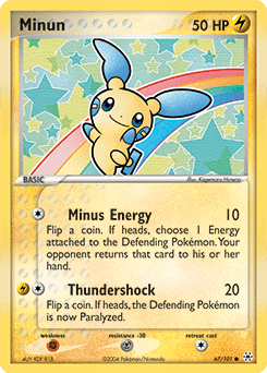 Minun Hidden Legends card
