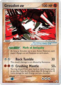 Groudon ex Hidden Legends card