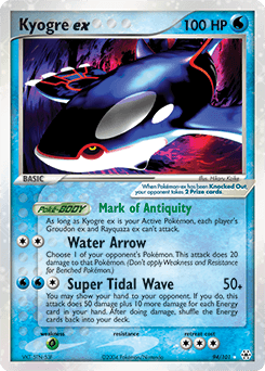 Kyogre ex Hidden Legends card