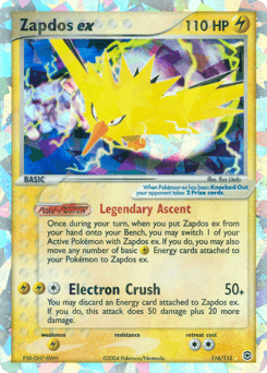 Zapdos ex FireRed & LeafGreen card