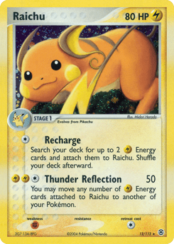 2004 FireRed & LeafGreen Raichu #12
