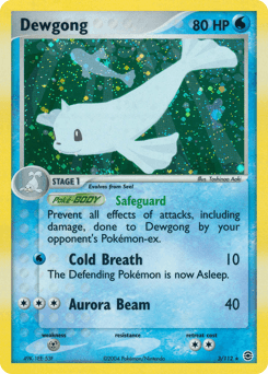 Dewgong FireRed & LeafGreen card