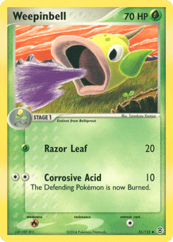 Weepinbell FireRed & LeafGreen card