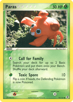 Paras FireRed & LeafGreen card
