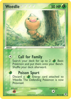2004 FireRed & LeafGreen Weedle #86