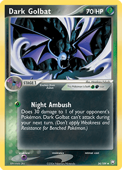 Dark Golbat Team Rocket Returns card