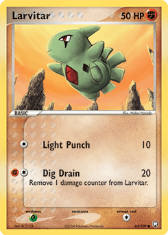 Larvitar Team Rocket Returns card