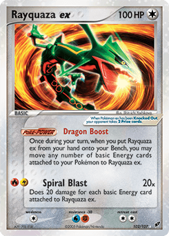 Rayquaza ex Deoxys card