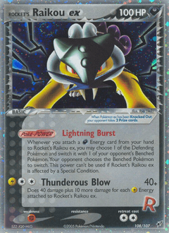 Rocket's Raikou ex Deoxys card