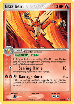 Blaziken Emerald card