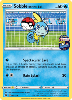 Sobble on the Ball Pokémon Futsal Collection card
