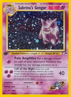Sabrina's Gengar Gym Heroes card