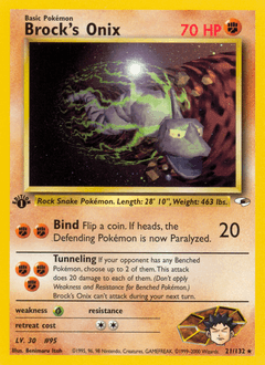 2000 Gym Heroes Brock's Onix #21