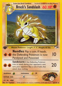 Brock's Sandslash Gym Heroes card