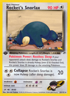 Rocket's Snorlax Gym Heroes card
