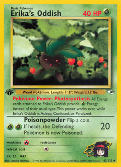 Erika's Oddish Gym Heroes card