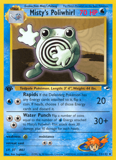 2000 Gym Heroes Misty's Poliwhirl #53