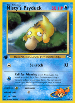 2000 Gym Heroes Misty's Psyduck #54