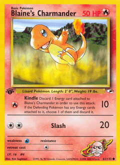 Blaine's Charmander Gym Heroes card