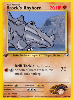 2000 Gym Heroes Brock's Rhyhorn #70