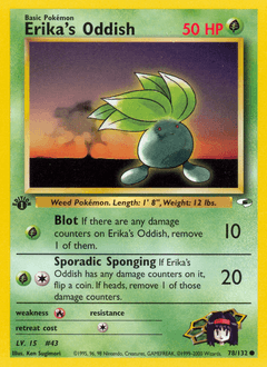 Erika's Oddish Gym Heroes card