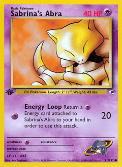 Sabrina's Abra Gym Heroes card