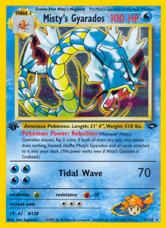 Misty's Gyarados Gym Challenge card