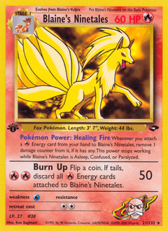 2000 Gym Challenge Blaine's Ninetales #21