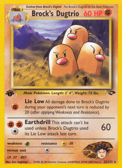 2000 Gym Challenge Brock's Dugtrio #22