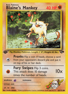 2000 Gym Challenge Blaine's Mankey #63