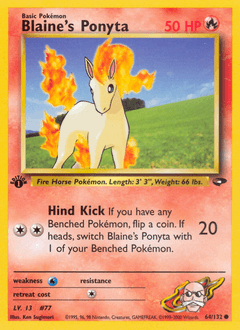 2000 Gym Challenge Blaine's Ponyta #64