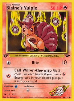 2000 Gym Challenge Blaine's Vulpix #66