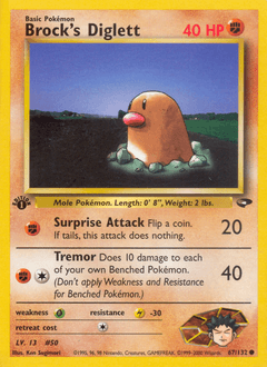 2000 Gym Challenge Brock's Diglett #67