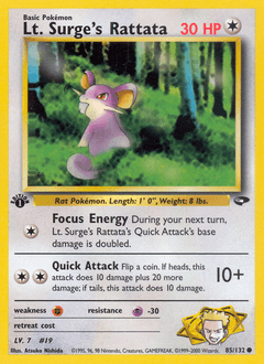 2000 Gym Challenge Lt. Surge's Rattata #85