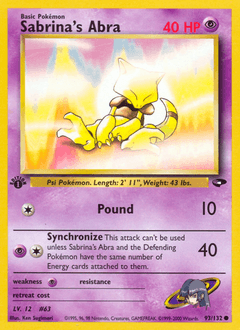 Sabrina's Abra Gym Challenge card