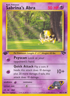 Sabrina's Abra Gym Challenge card