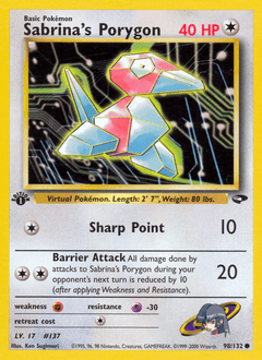 2000 Gym Challenge Sabrina's Porygon #98