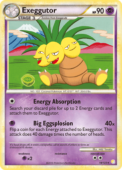 2010 HeartGold & SoulSilver Exeggutor #18