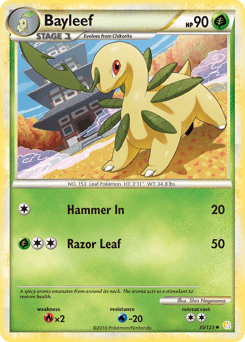 Bayleef HeartGold & SoulSilver card