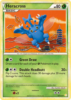 Heracross HeartGold & SoulSilver card