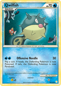 Qwilfish HeartGold & SoulSilver card
