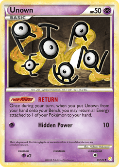 Unown HeartGold & SoulSilver card