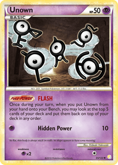 Unown HeartGold & SoulSilver card
