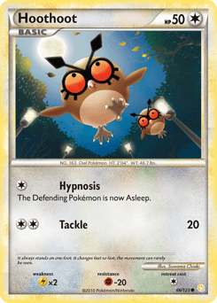 Hoothoot HeartGold & SoulSilver card