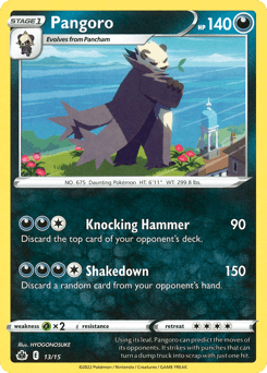 Pangoro McDonald's Collection 2022 card